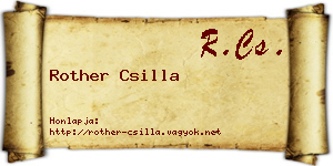 Rother Csilla névjegykártya